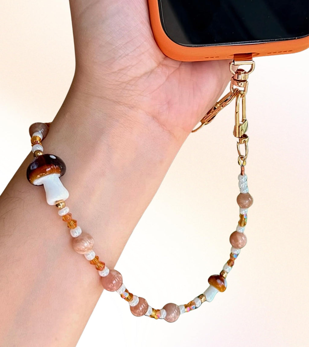 Beaded Phone Wrist Strap, Boho Phone Charm Lanyard