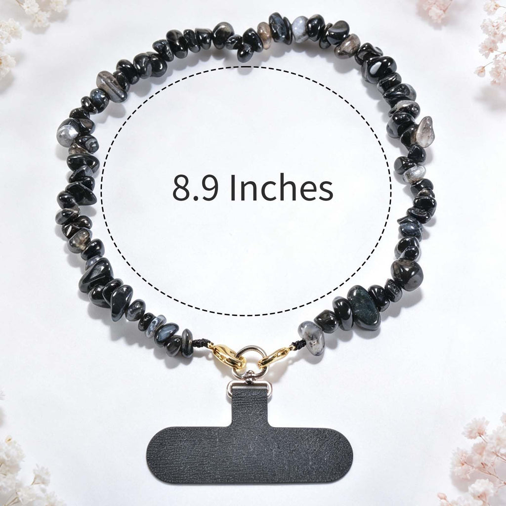 Aluckiss Stone Beaded Cellphone Wrist Strap Charm