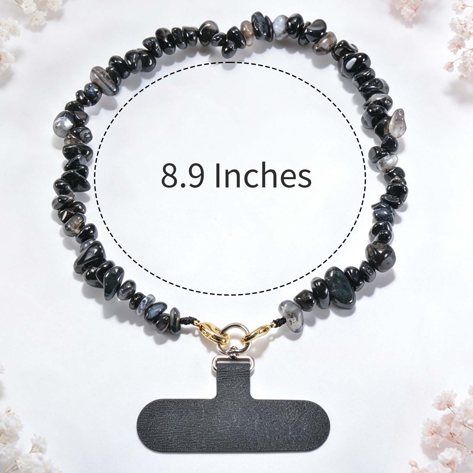 Aluckiss Stone Beaded Cellphone Wrist Strap Charm