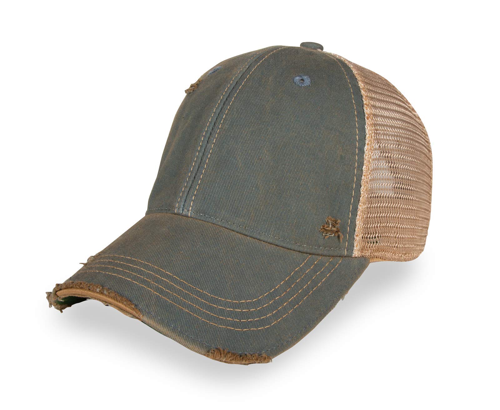 YPO Rhino ODM Vintage Distressed Mesh Back Trucker Hat