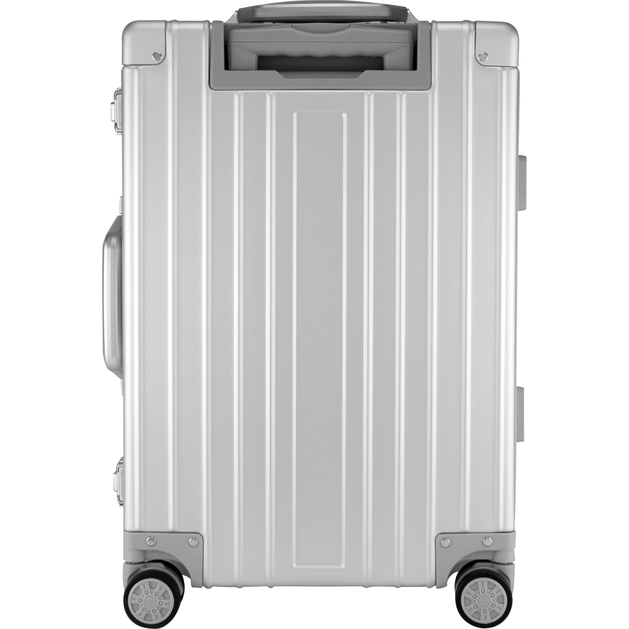 SKYLARK-100 Aluminum Luggage Set 20 & 26-inch, Silver Hard Shell Suitcase Combo with TSA Locks, Spinner Wheels, Lightweight & Scratch-Resistant