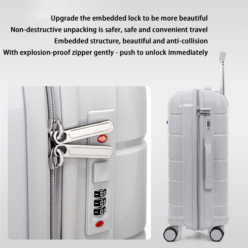 3-Piece Lightweight Rolling Luggage Set