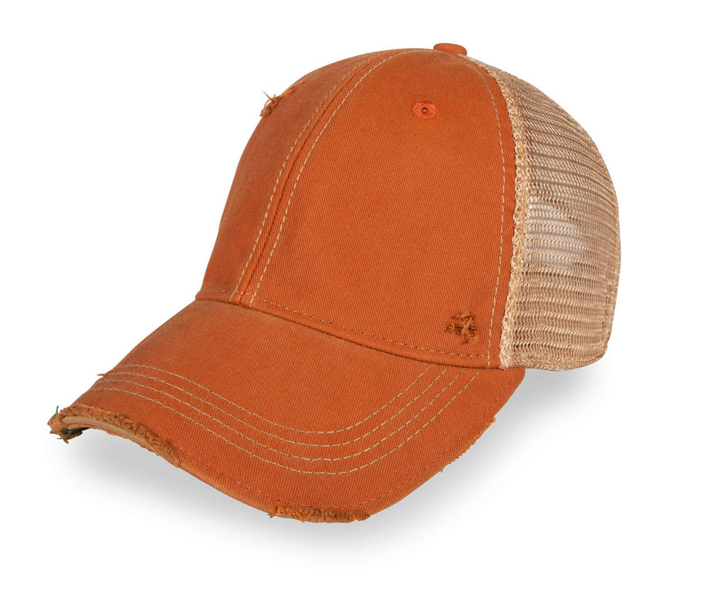 YPO Rhino ODM Vintage Distressed Mesh Back Trucker Hat
