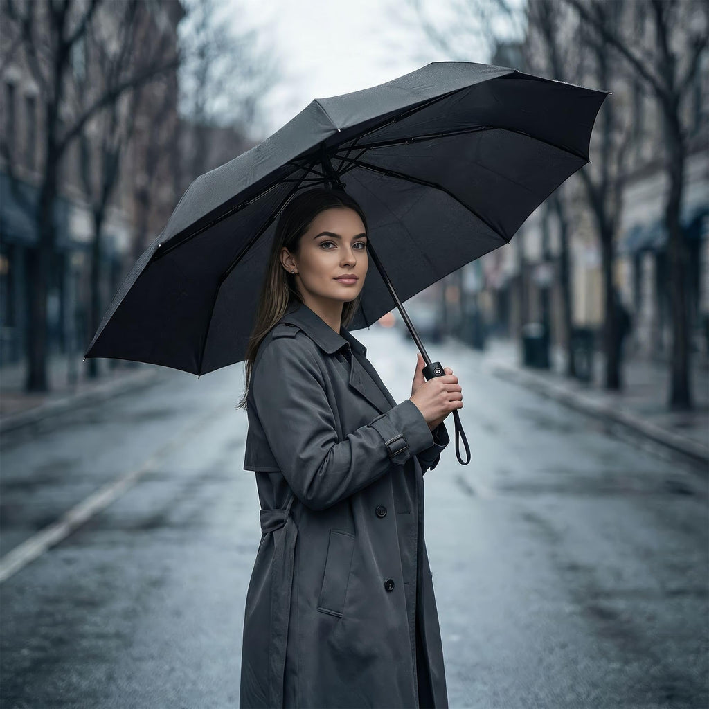 Liberty Imports Windproof Compact Travel Umbrellas (Pack of 3)