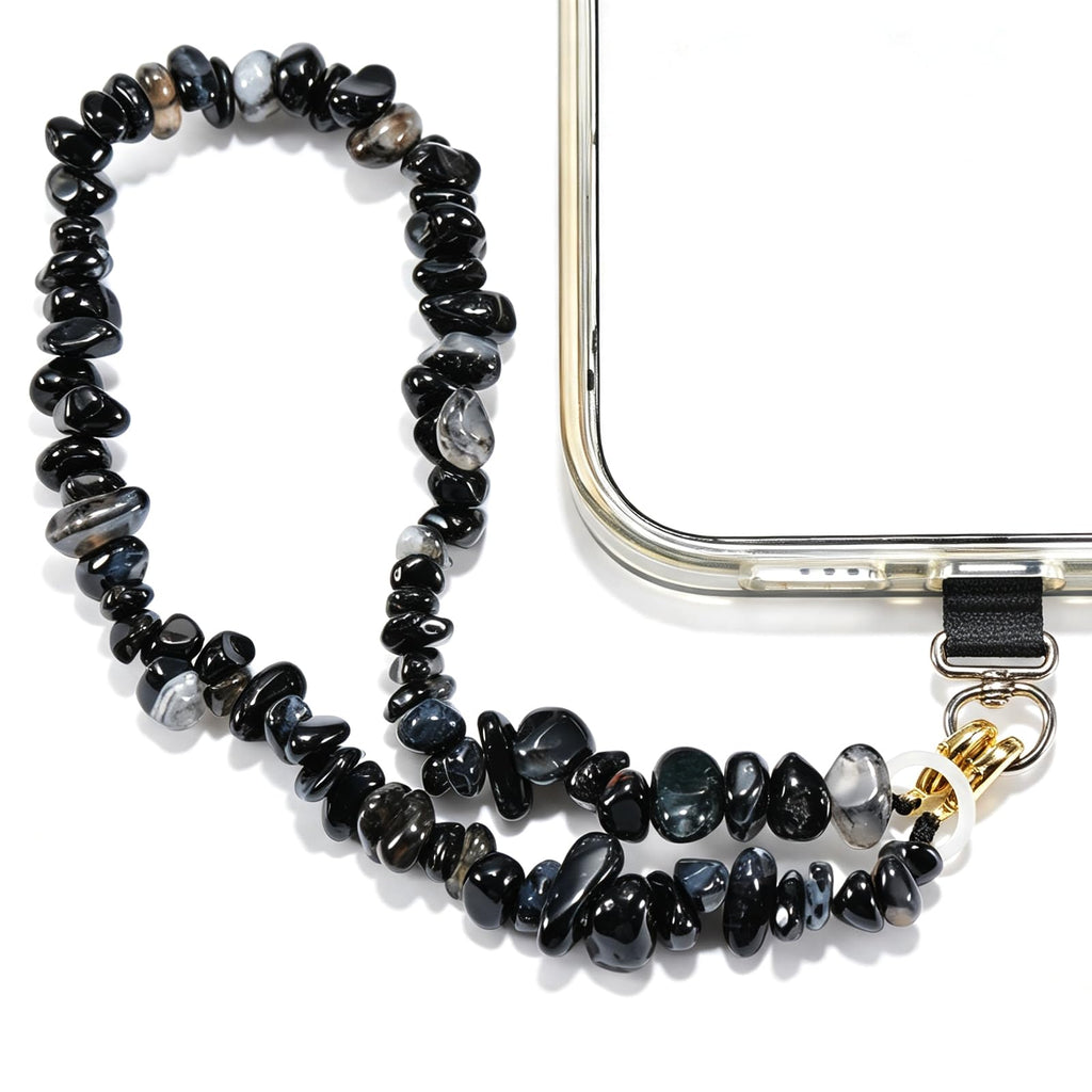 Aluckiss Stone Beaded Cellphone Wrist Strap Charm