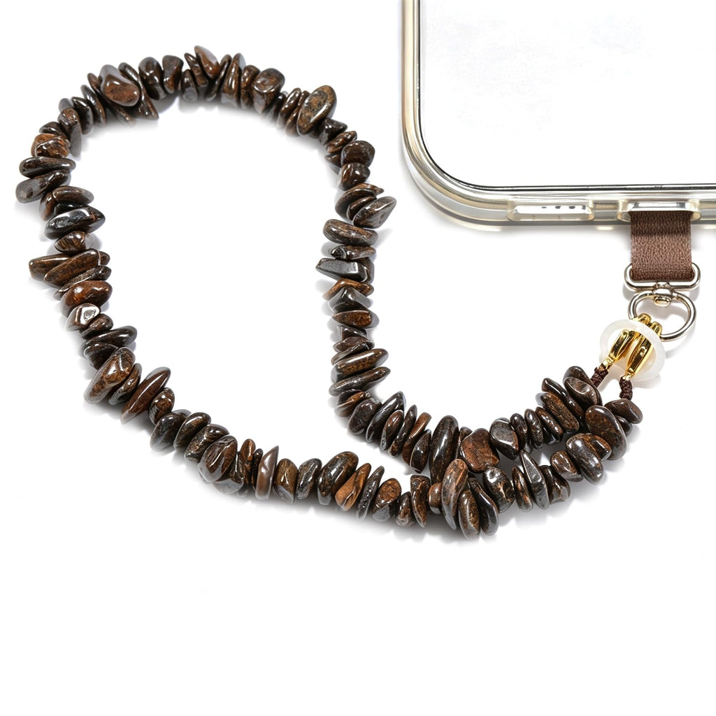 Aluckiss Stone Beaded Cellphone Wrist Strap Charm
