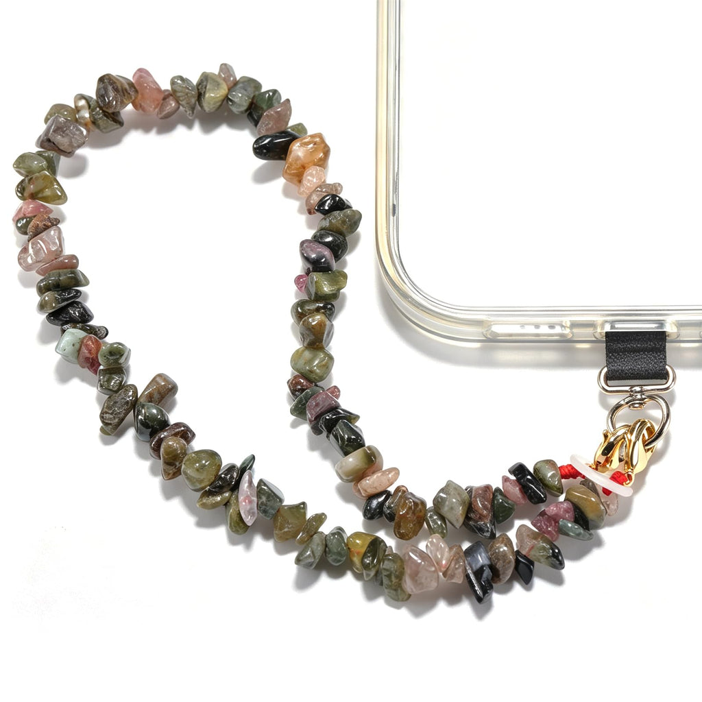 Aluckiss Stone Beaded Cellphone Wrist Strap Charm