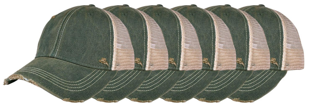 YPO Rhino ODM Vintage Distressed Mesh Back Trucker Hat