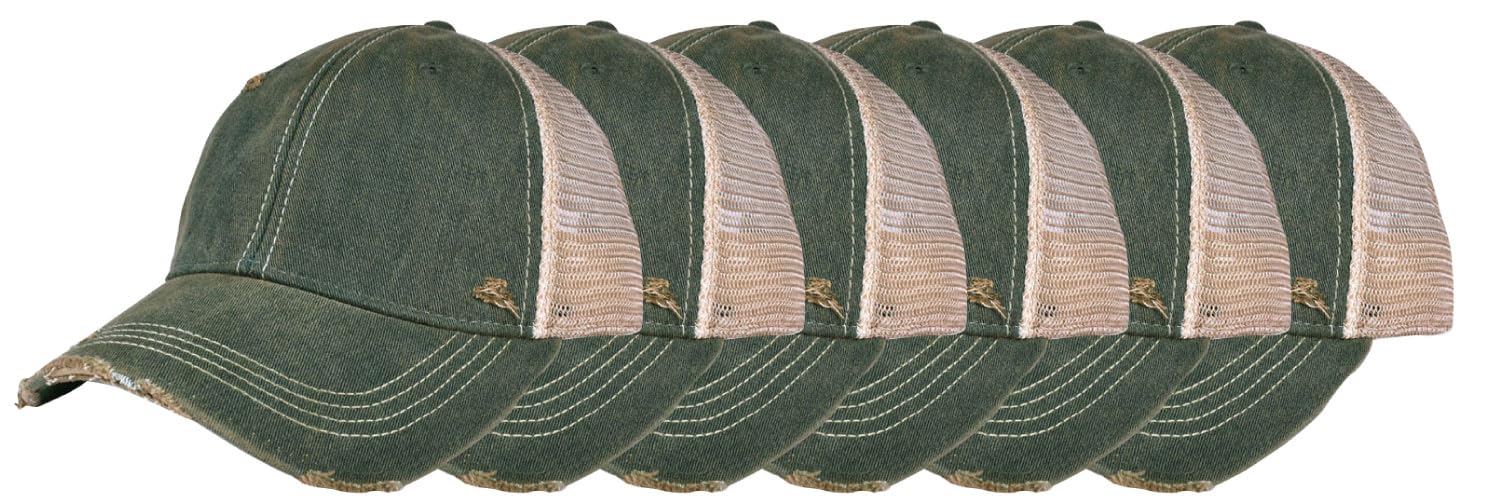 YPO Rhino ODM Vintage Distressed Mesh Back Trucker Hat