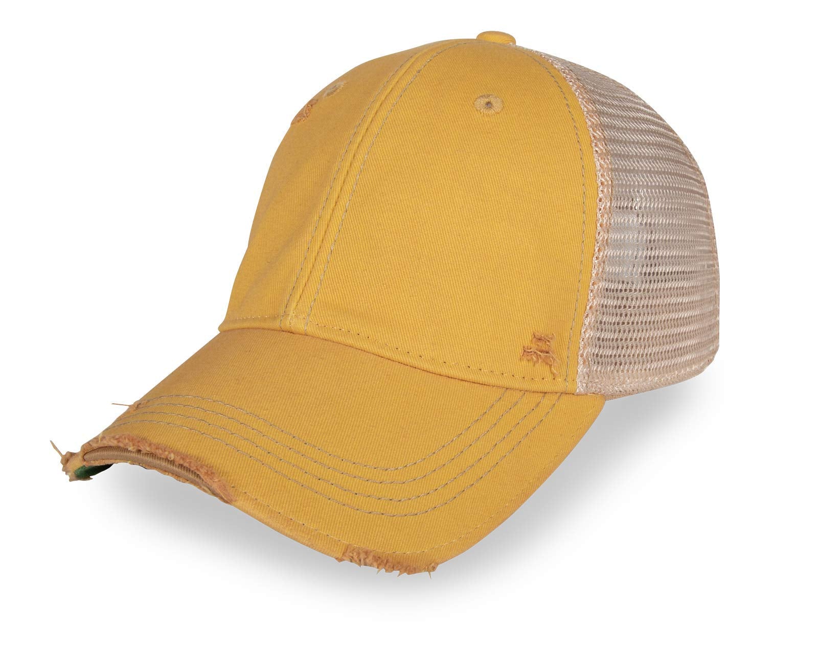 YPO Rhino ODM Vintage Distressed Mesh Back Trucker Hat