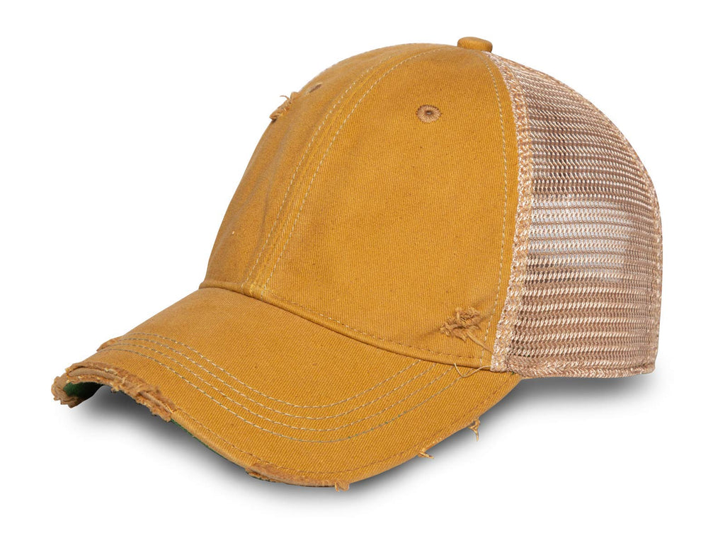 YPO Rhino ODM Vintage Distressed Mesh Back Trucker Hat