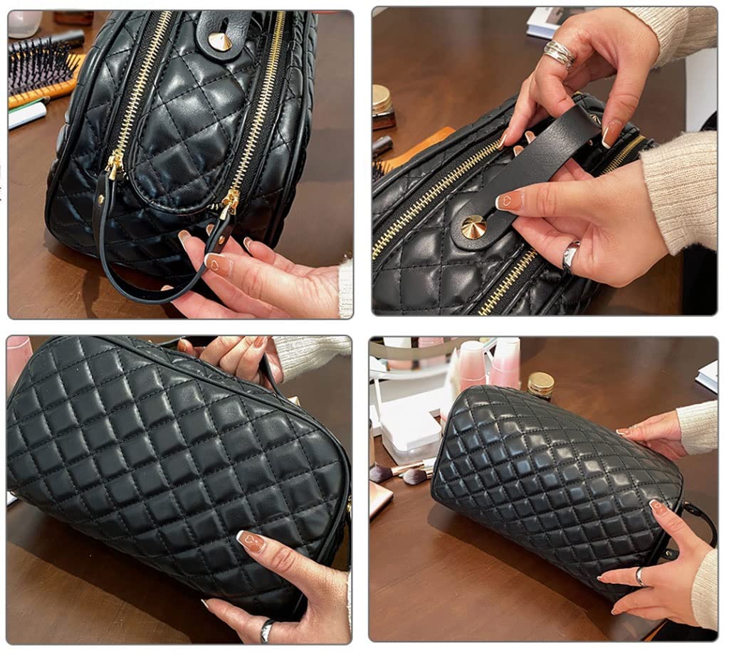 Large Travel Cosmetic Bag & Makeup Zipper Pouch