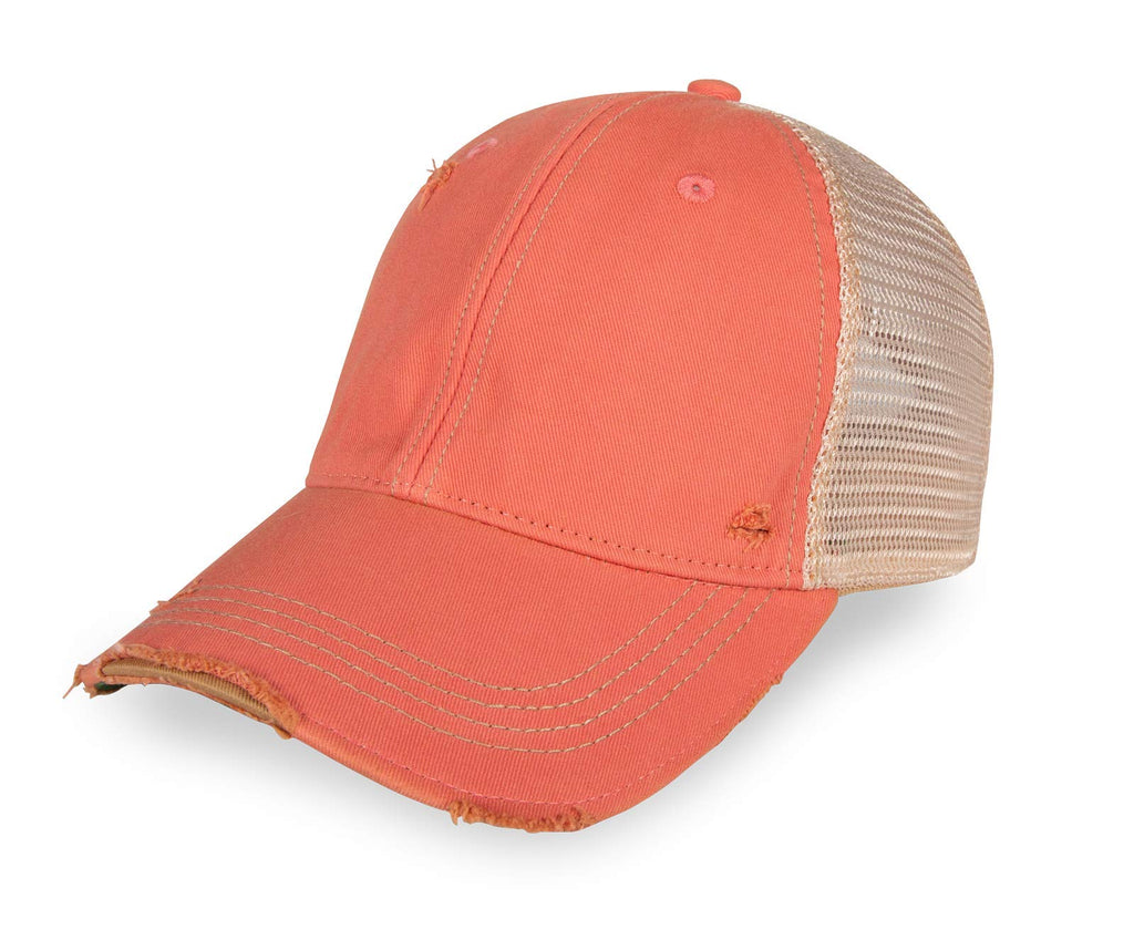 YPO Rhino ODM Vintage Distressed Mesh Back Trucker Hat
