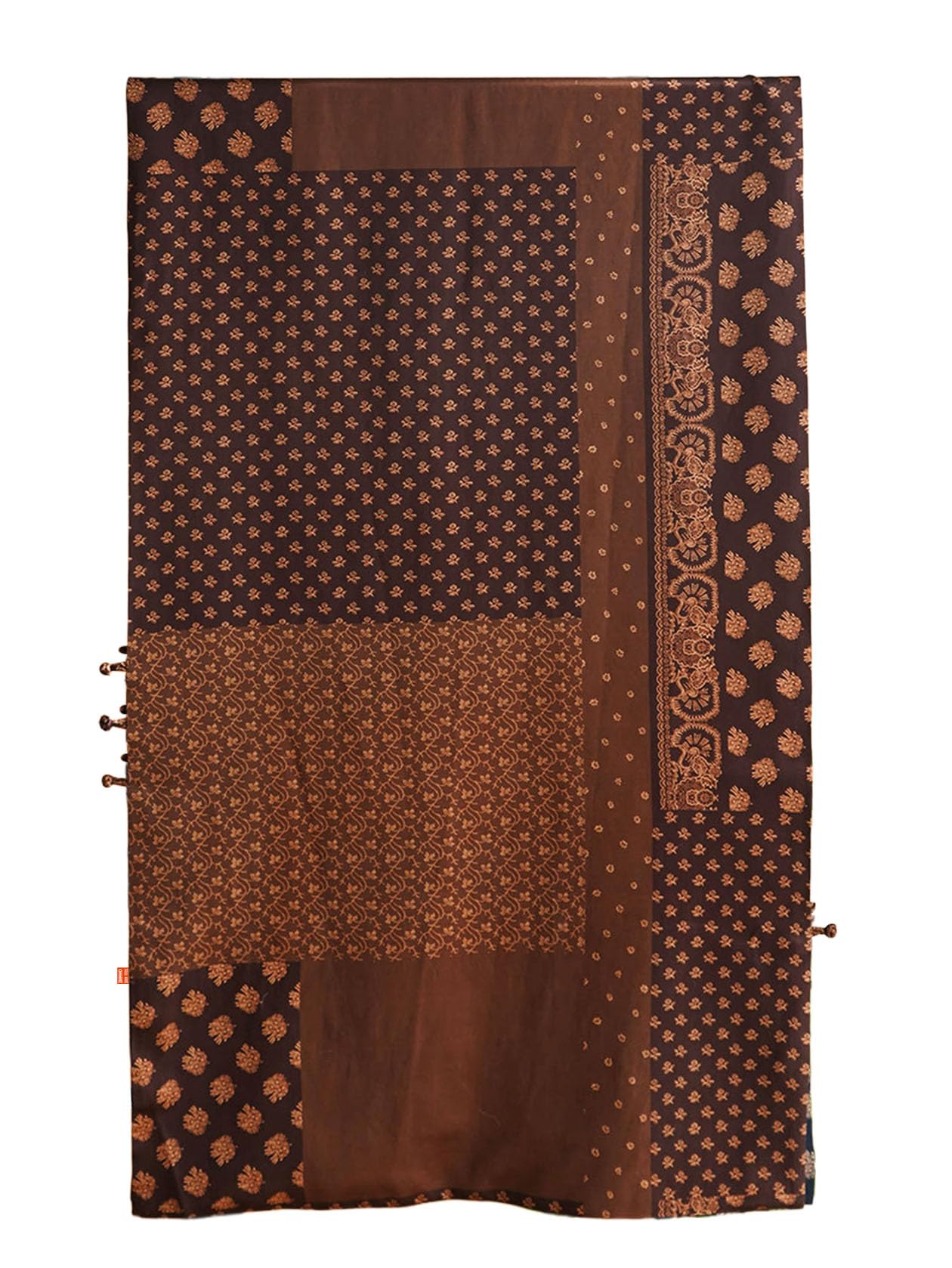 HangErFeng Double-Layered Reversible Silk Xiangyunsha Wrap Scarf
