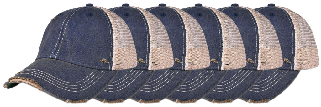 YPO Rhino ODM Vintage Distressed Mesh Back Trucker Hat