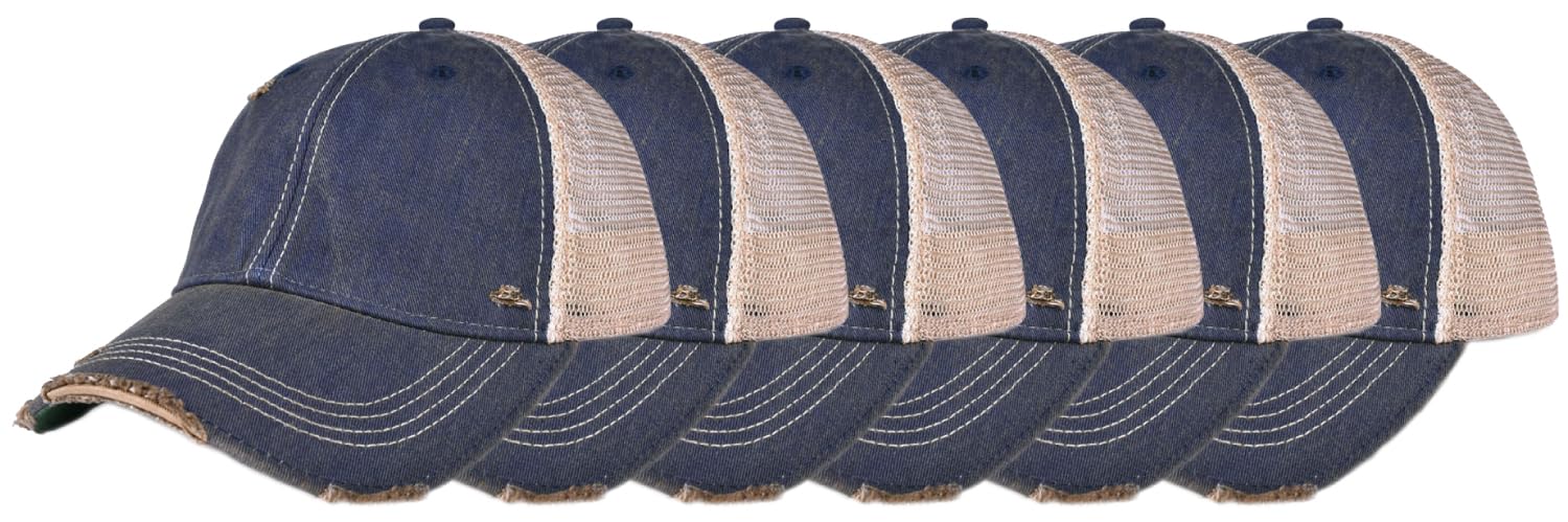 YPO Rhino ODM Vintage Distressed Mesh Back Trucker Hat