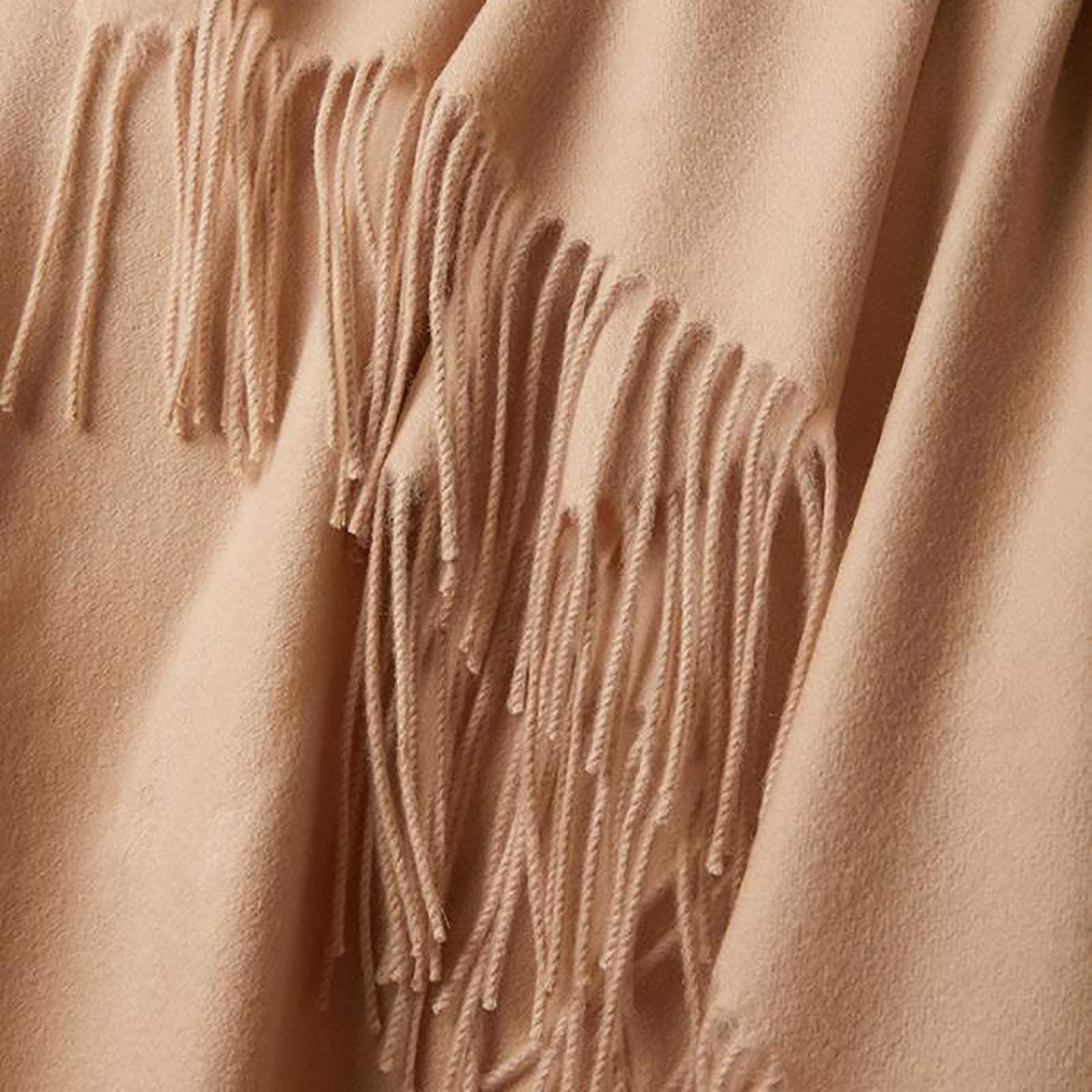 Women's Solid Color Semi-Worsted Travel Blanket Scarf (220x70cm)