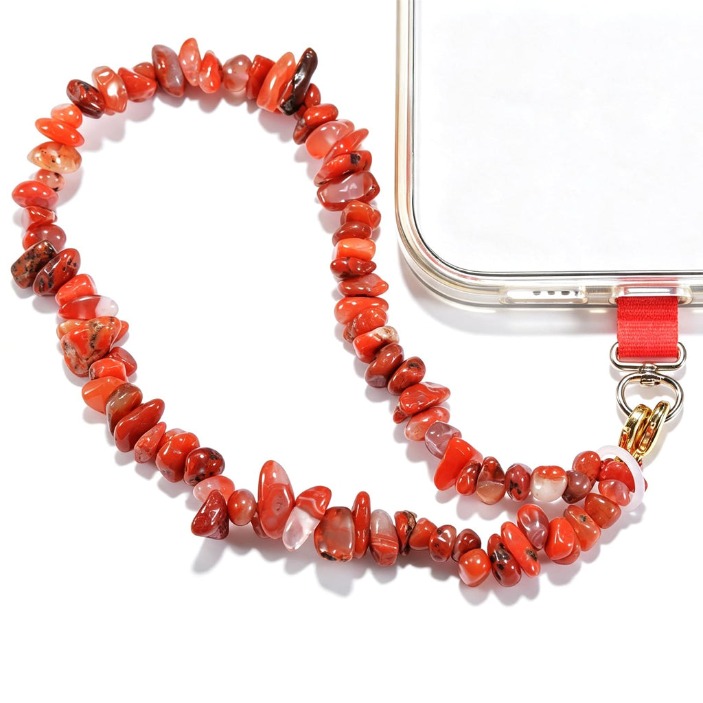 Aluckiss Stone Beaded Cellphone Wrist Strap Charm