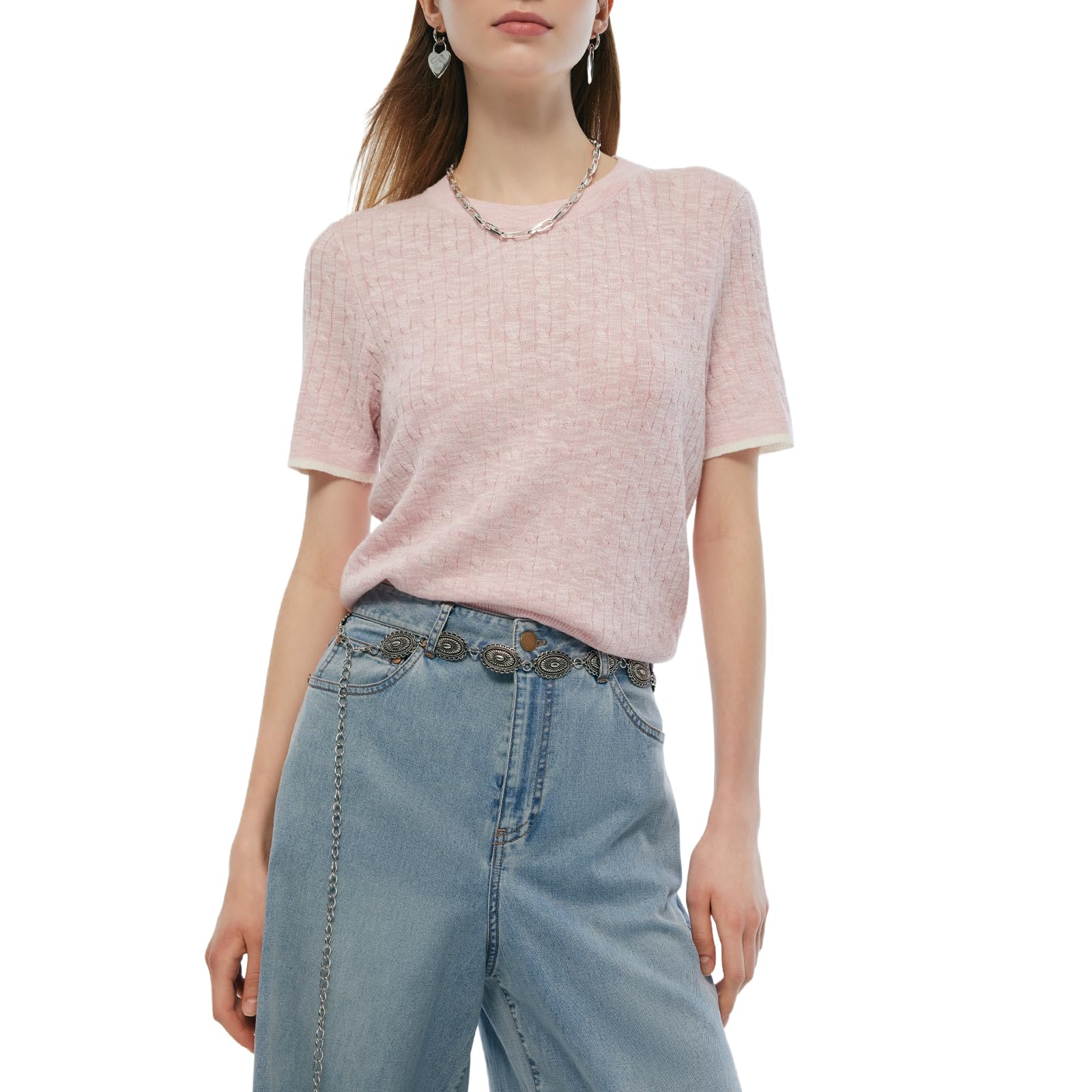 Women's Loose Crewneck Knit Top