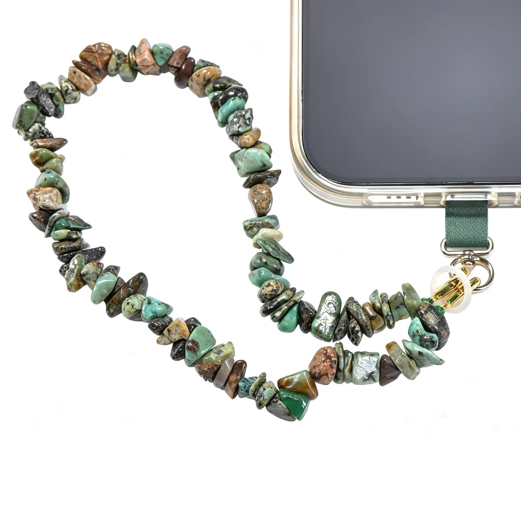Aluckiss Stone Beaded Cellphone Wrist Strap Charm