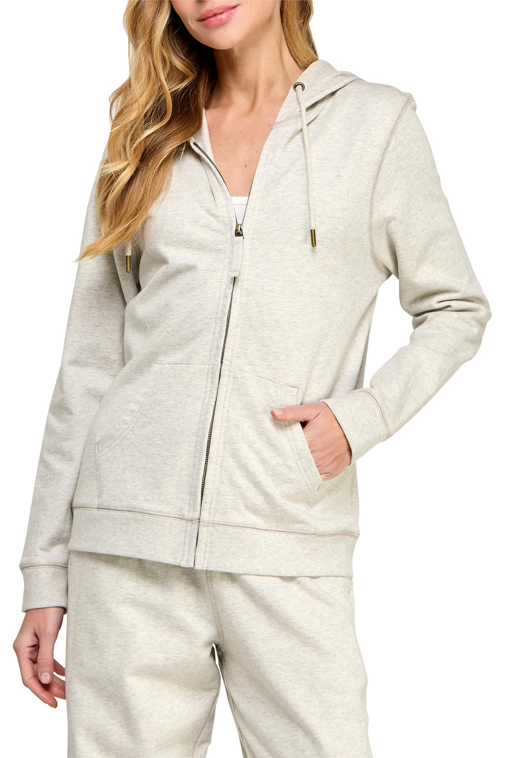Women's 100% Organic Cotton Zip-Up Hoodie