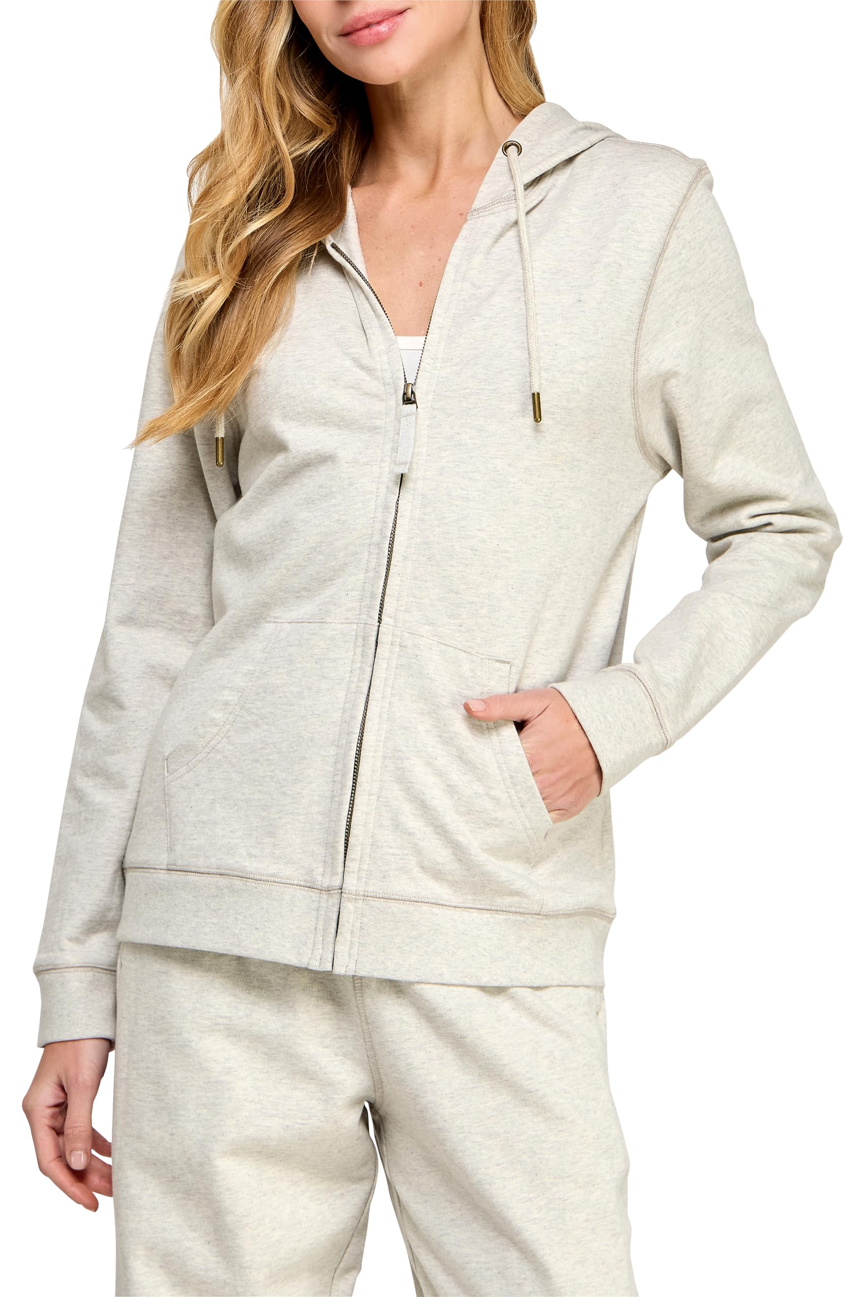 Women's 100% Organic Cotton Zip-Up Hoodie