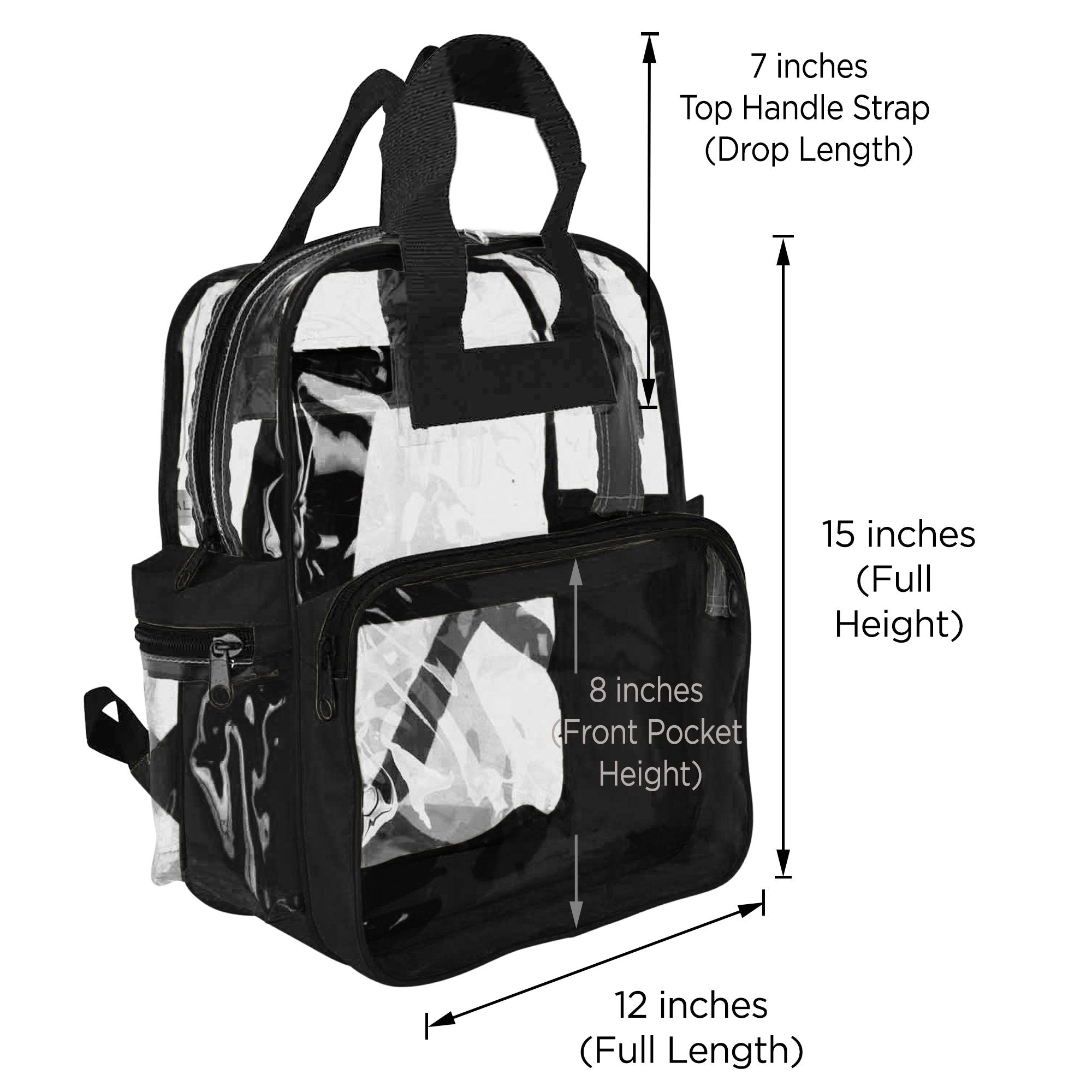DALIX Small Clear Backpacks (100-Pack)