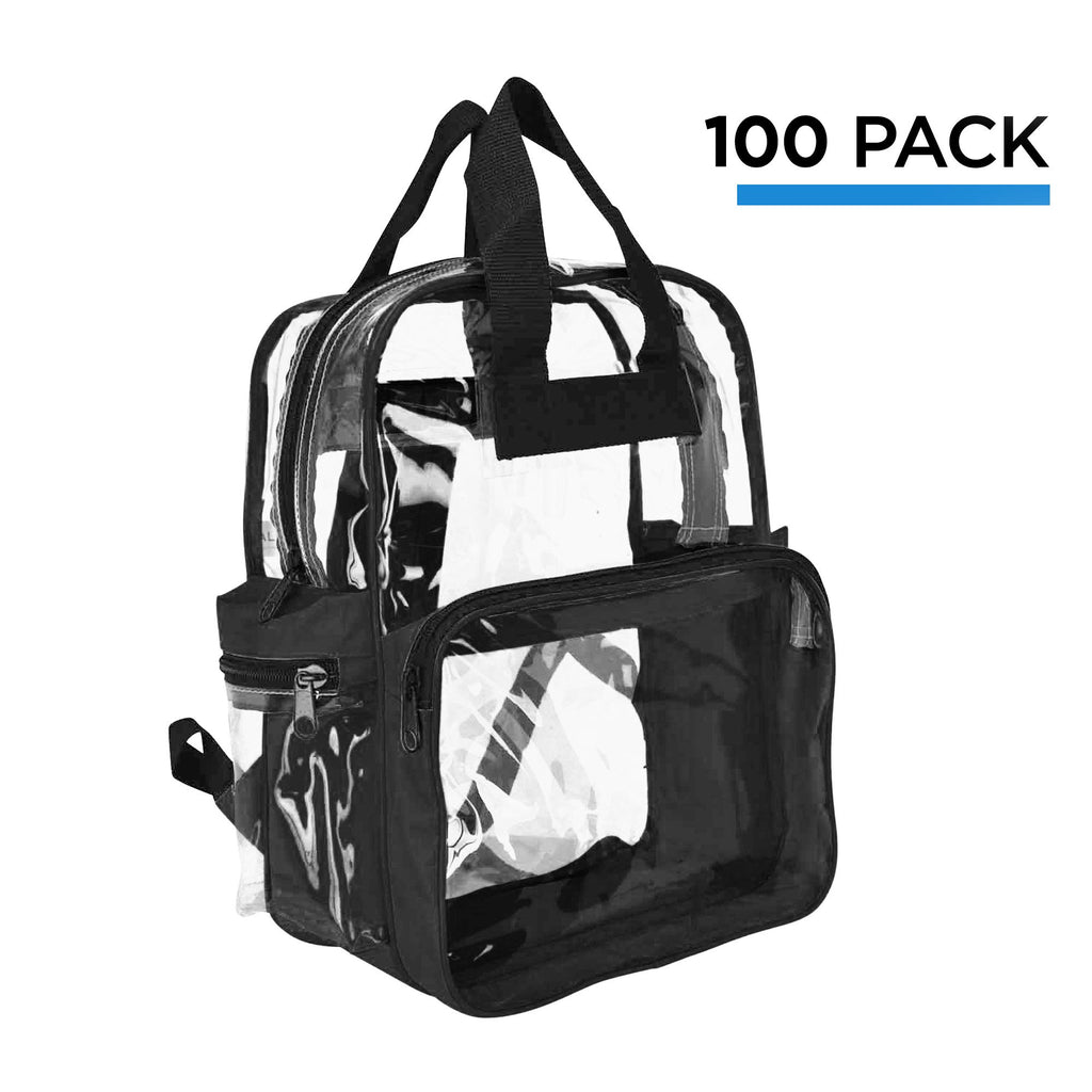 DALIX Small Clear Backpacks (100-Pack)
