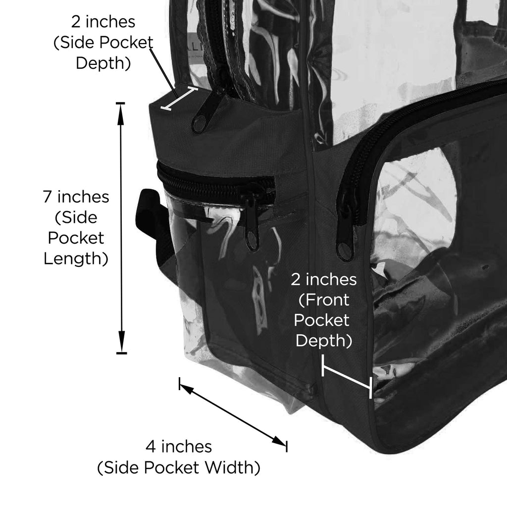 DALIX Small Clear Backpacks (100-Pack)