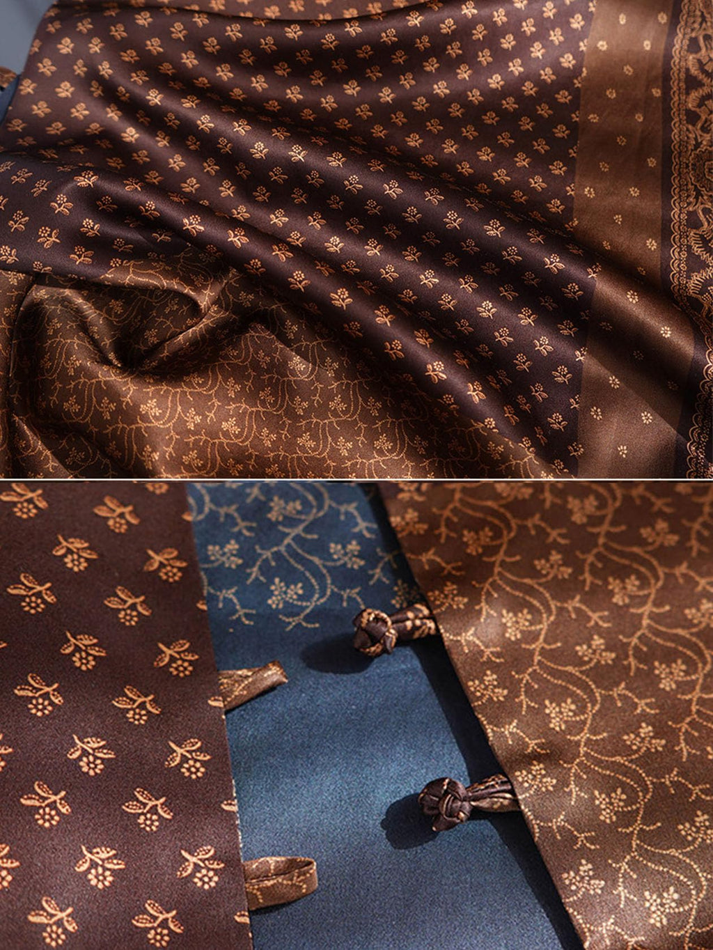 HangErFeng Double-Layered Reversible Silk Xiangyunsha Wrap Scarf