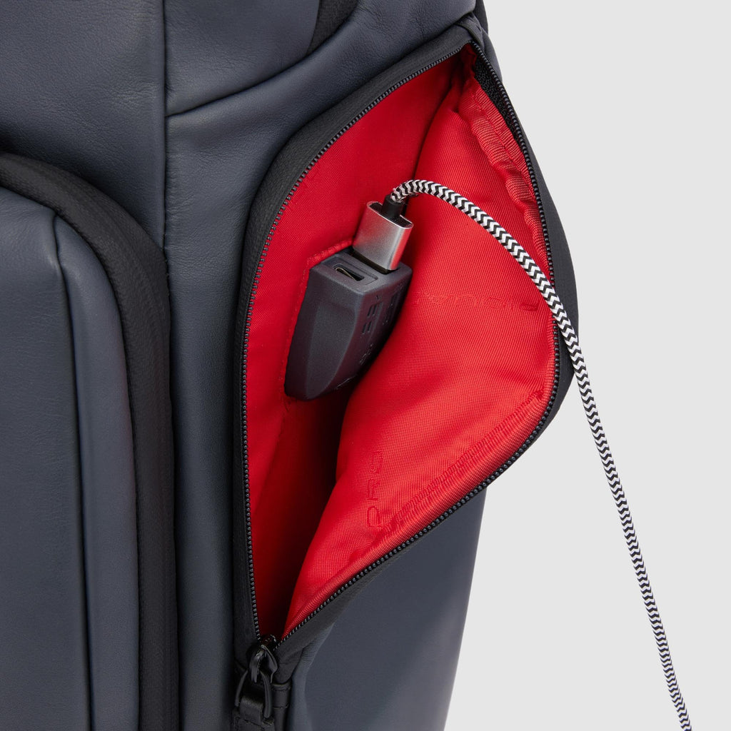 Backpack Laptop 15.6" with LED - Leather - Men
